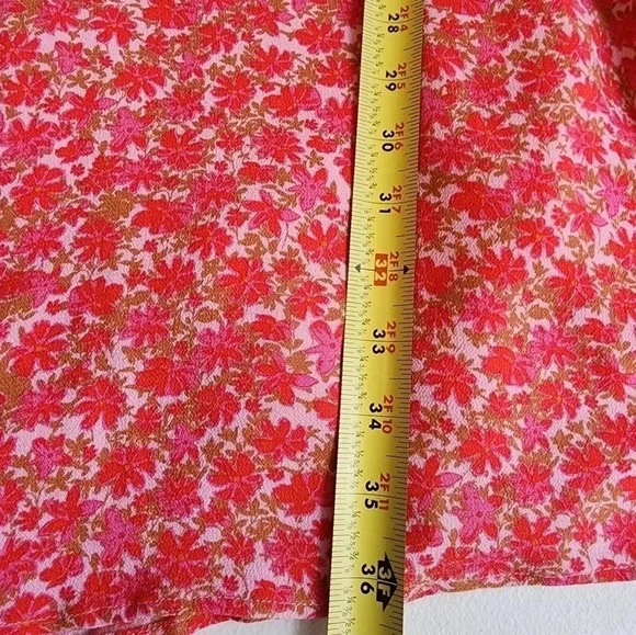 A loves a floral cherry print dress size L rayon - Picture 12 of 15